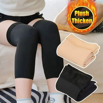 Men Women Cold Proof Plush Socks Warm Leggings Knee Pad(Pair)