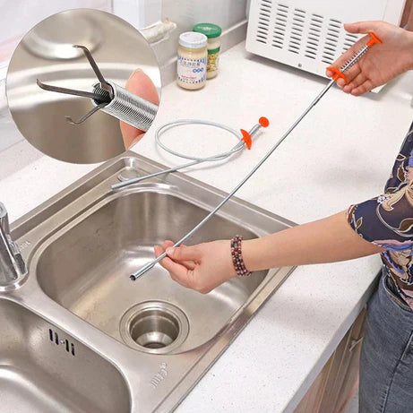 Spring Pipe Dredging Remover Tools & Drain Cleaner Sticks