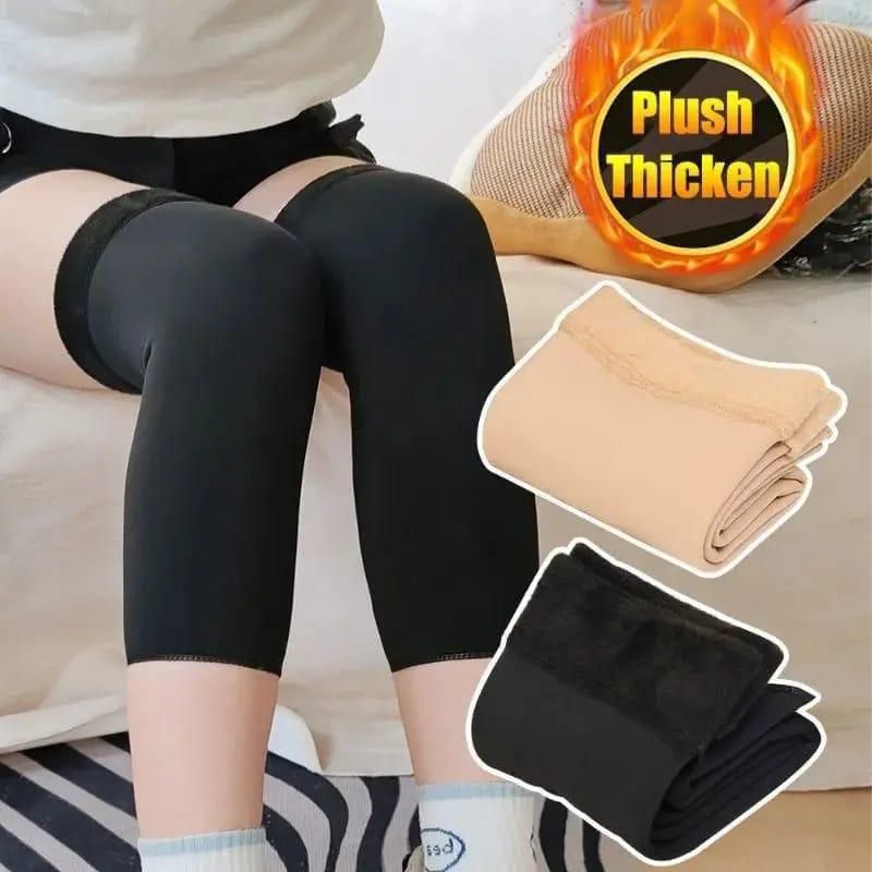 Men Women Cold Proof Plush Socks Warm Leggings Knee Pad(Pair)