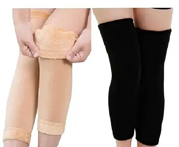 Men Women Cold Proof Plush Socks Warm Leggings Knee Pad(Pair)